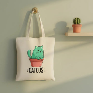 Wrapzy Cactus Canvas Tote Bag - Wrapzy
