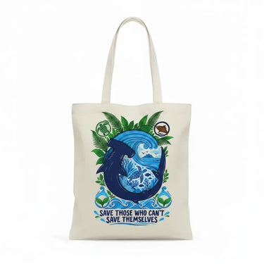 Wrapzy Fish Canvas Tote Bag - Wrapzy