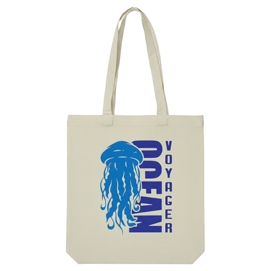WRAPZY Premium Canvas Tote Bag for Women|Eco-Friendly, Reusable Tote Bag|Handbag for Women| Durable Shoulder Bag for Grocery, Travel, Work, School & Everyday Use | 16x14? (OCEAN-3, One Size)
