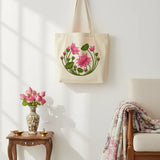 Wrapzy Lotus Bloom Tote Bag - Wrapzy