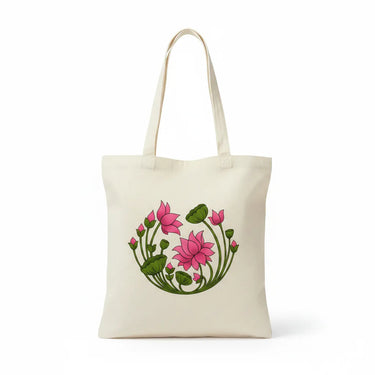 Wrapzy Lotus Bloom Tote Bag - Wrapzy