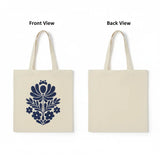 Wrapzy Navy Folk Art Tote Bag - Wrapzy