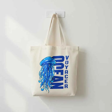 Wrapzy Ocean Canvas Tote Bag - Wrapzy