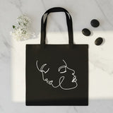 Wrapzy One Line Art Face Tote Bag - Wrapzy