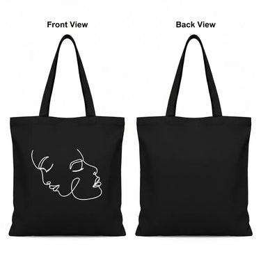 Wrapzy One Line Art Face Tote Bag - Wrapzy