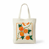 Wrapzy Orange Botanical Tote Bag - Wrapzy