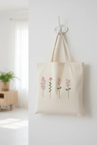 Wrapzy Pink Wildflower Tote Bag - Wrapzy