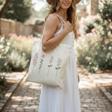 Wrapzy Pink Wildflower Tote Bag - Wrapzy