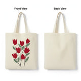 Wrapzy Red Tulip Tote Bag - Wrapzy
