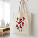 Wrapzy Red Tulip Tote Bag - Wrapzy
