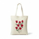 Wrapzy Red Tulip Tote Bag - Wrapzy