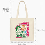 Wrapzy Kindness Canvas Tote Bag - Wrapzy