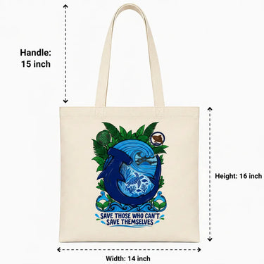 Wrapzy Fish Canvas Tote Bag - Wrapzy