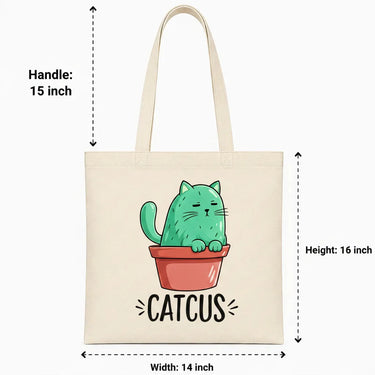 Wrapzy Cactus Canvas Tote Bag - Wrapzy