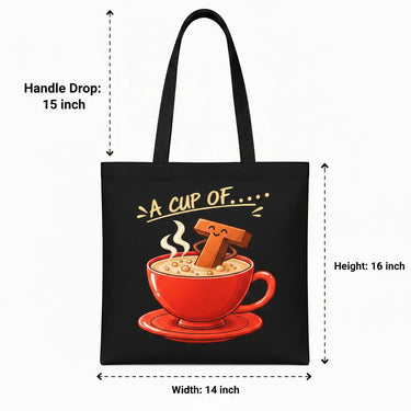 Wrapzy Black Print Canvas Tote Bag - Wrapzy