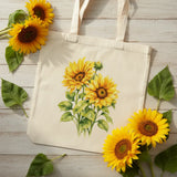 Wrapzy Watercolor Sunflower Tote Bag - Wrapzy