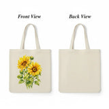 Wrapzy Watercolor Sunflower Tote Bag - Wrapzy