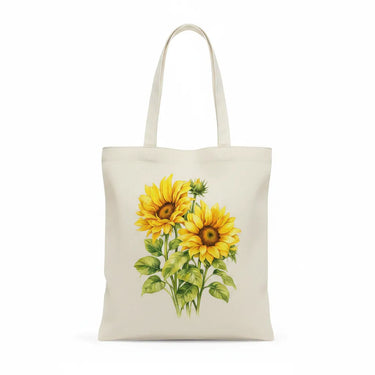 Wrapzy Watercolor Sunflower Tote Bag - Wrapzy