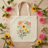Wrapzy Wildflower Bouquet Tote Bag - Wrapzy