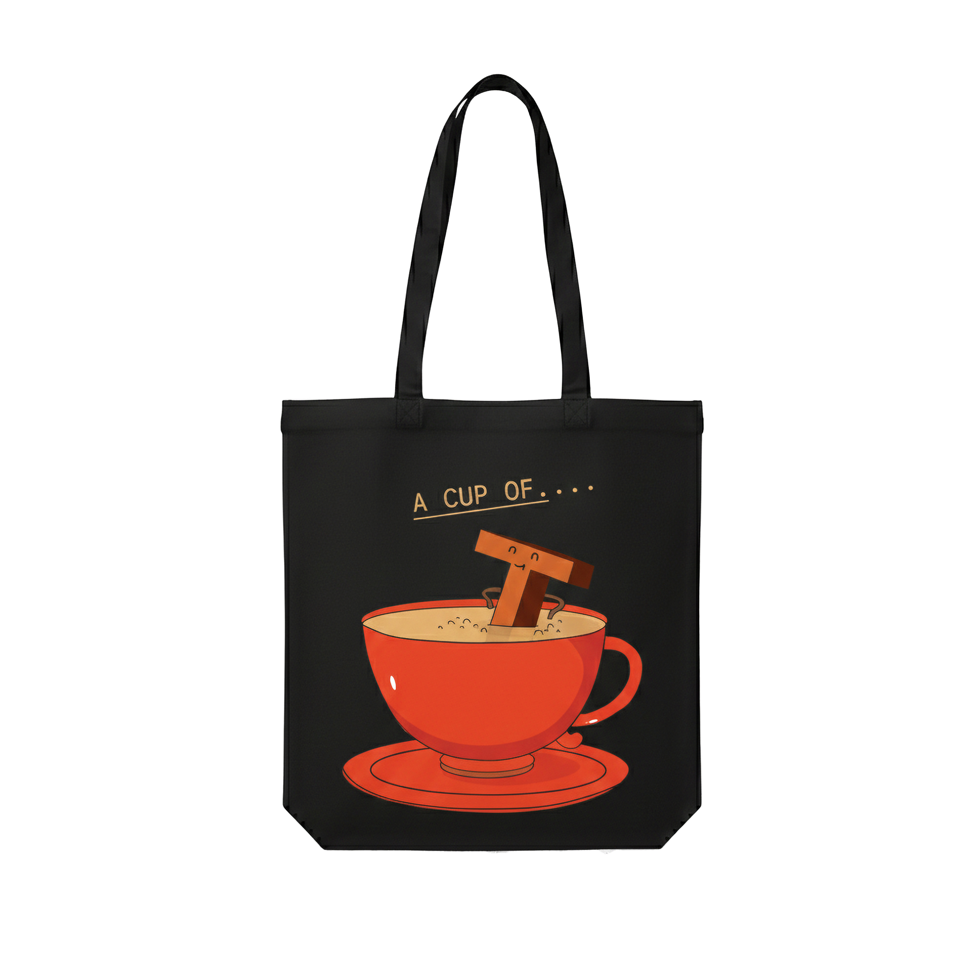 WRAPZY Black Canvas Tote Bag ? Handbags for Women | Large Printed Cotton Tote Bag for Shopping, College & Office | Reusable Everyday Carry Handbag (16 x 14 Inch) (PRINT4, One Size)