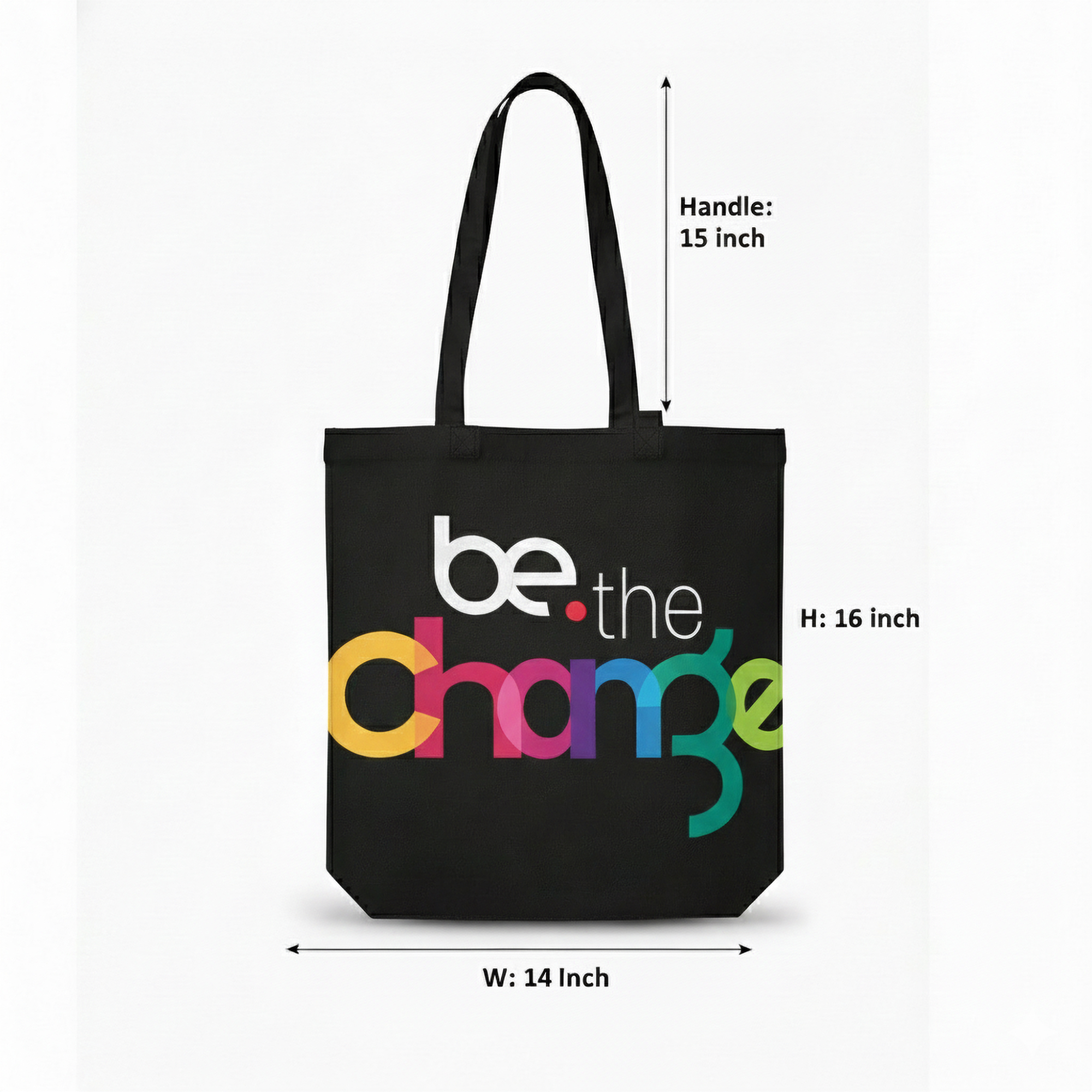 WRAPZY Black Canvas Tote Bag ? Handbags for Women | Large Printed Cotton Tote Bag for Shopping, College & Office | Reusable Everyday Carry Handbag (16 x 14 Inch) (PRINT3, One Size)