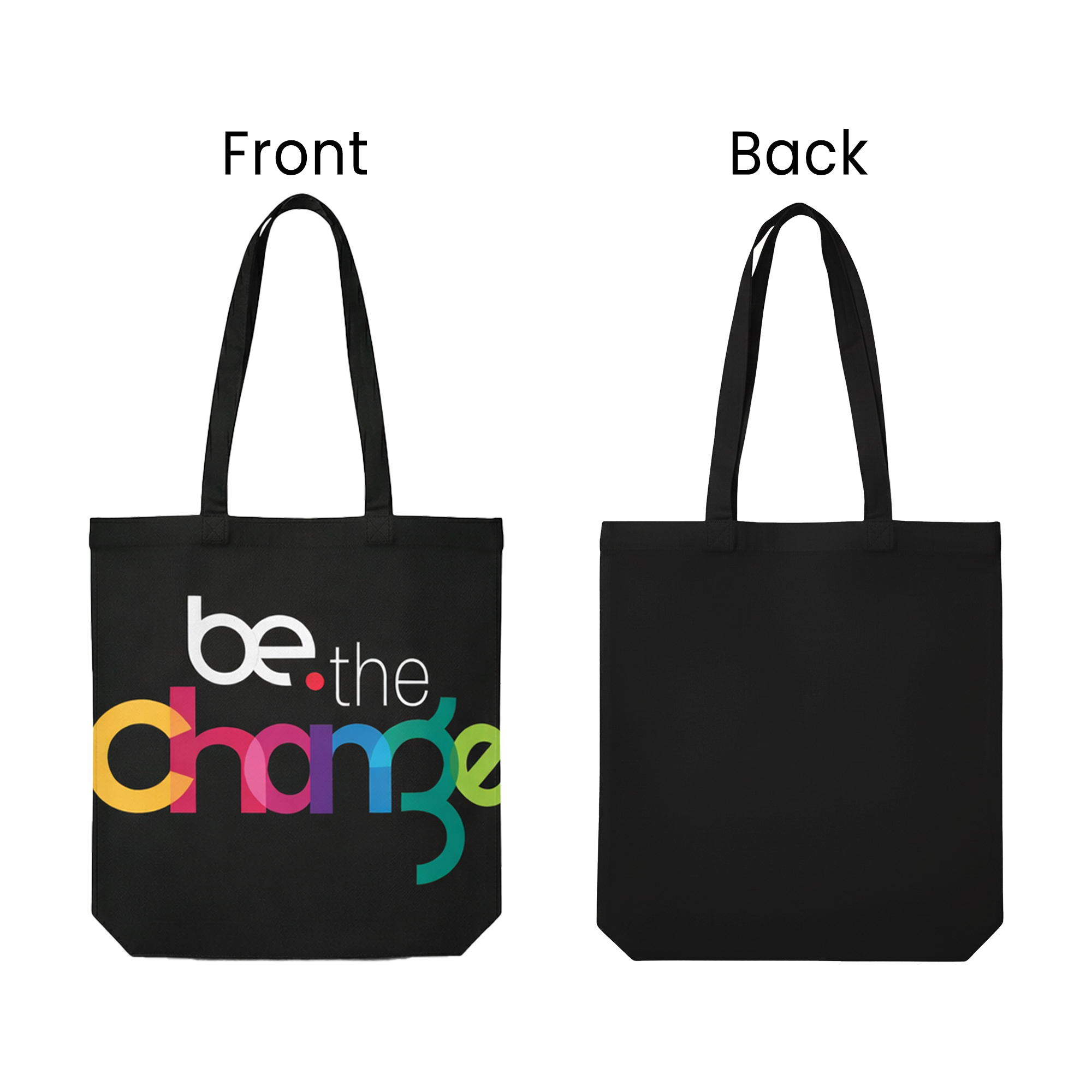 WRAPZY Black Canvas Tote Bag ? Handbags for Women | Large Printed Cotton Tote Bag for Shopping, College & Office | Reusable Everyday Carry Handbag (16 x 14 Inch) (PRINT3, One Size)