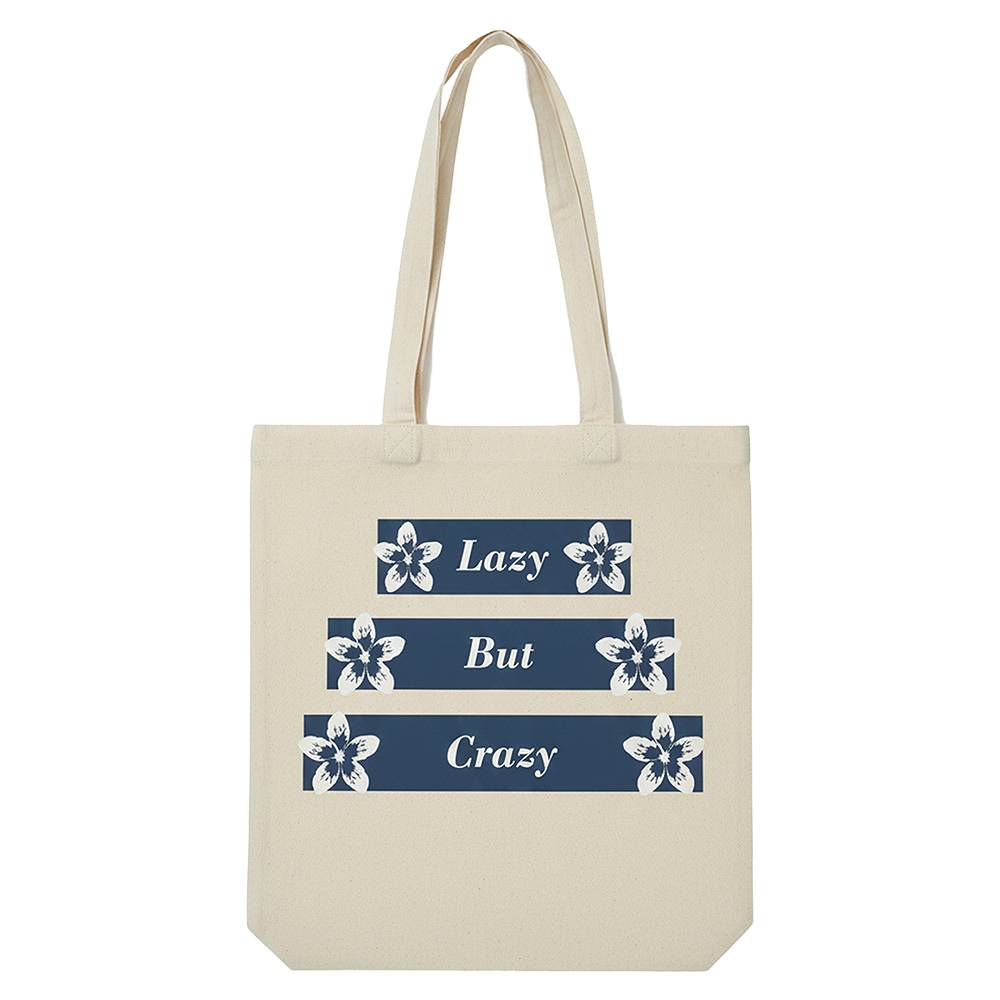 WRAPZY Premium Canvas Tote Bag for Women|Eco-Friendly, Reusable Tote Bag|Handbag for Women| Durable Shoulder Bag for Grocery, Travel, Work, School & Everyday Use | 16x14? (Lazy But Crazy, One