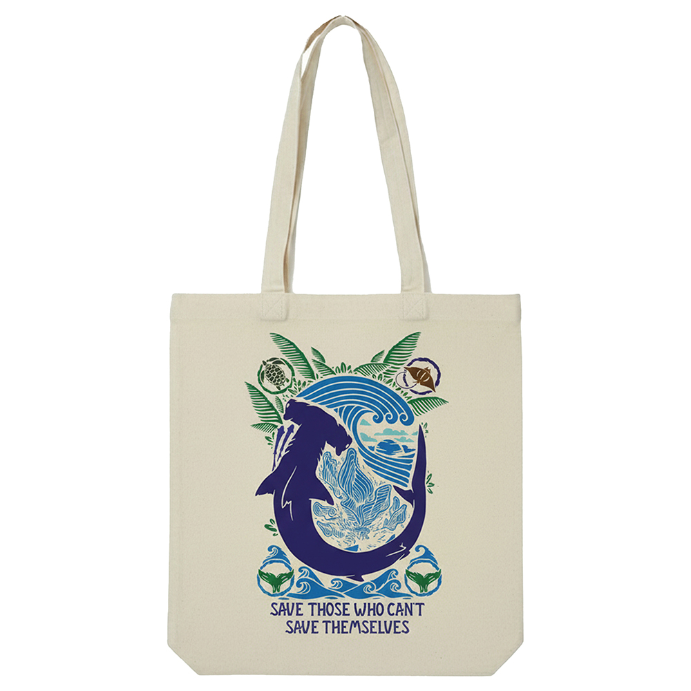 WRAPZY Premium Canvas Tote Bag for Women|Eco-Friendly, Reusable Tote Bag|Handbag for Women| Durable Shoulder Bag for Grocery, Travel, Work, School & Everyday Use | 16x14? (OCEAN-3, One Size)