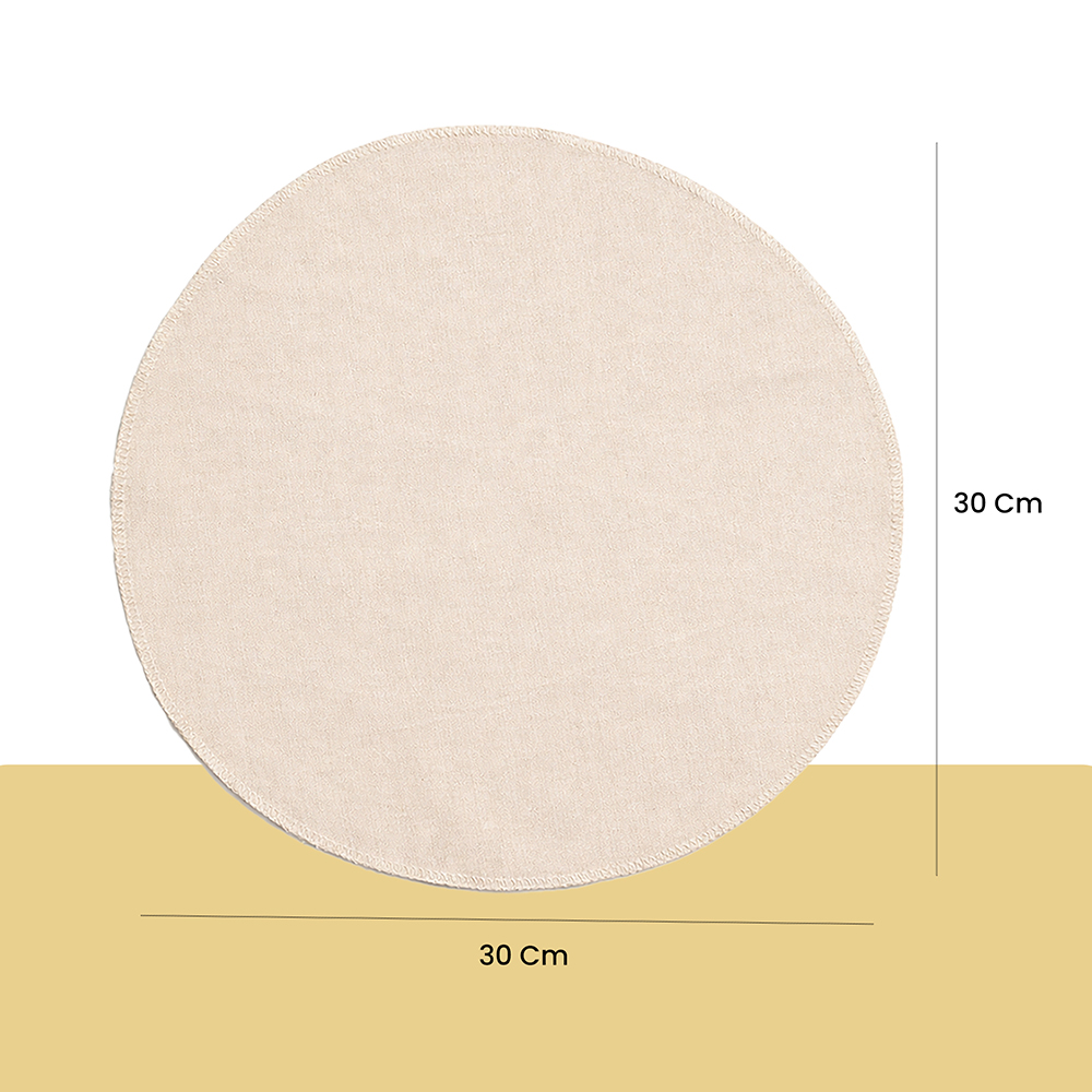 Wrapzy Muslin Idli Cloth ? Unbleached Pure Cotton Idli Steamer Cloth | Reusable Idli Stand Cover | Non-Stick Idli Maker Plate Liner for Soft Idlis, Modak & Momos - 40 cm (Pack of 6, Round)