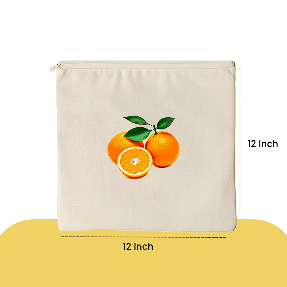 Wrapzy 100% Cotton Reusable Fruit Bags for Fridge | Eco-Friendly Storage Bags | Washable Breathable Cloth Bags for Fruits | Plastic-Free Kitchen Organizer | 12x12 Inches | Pack of 10