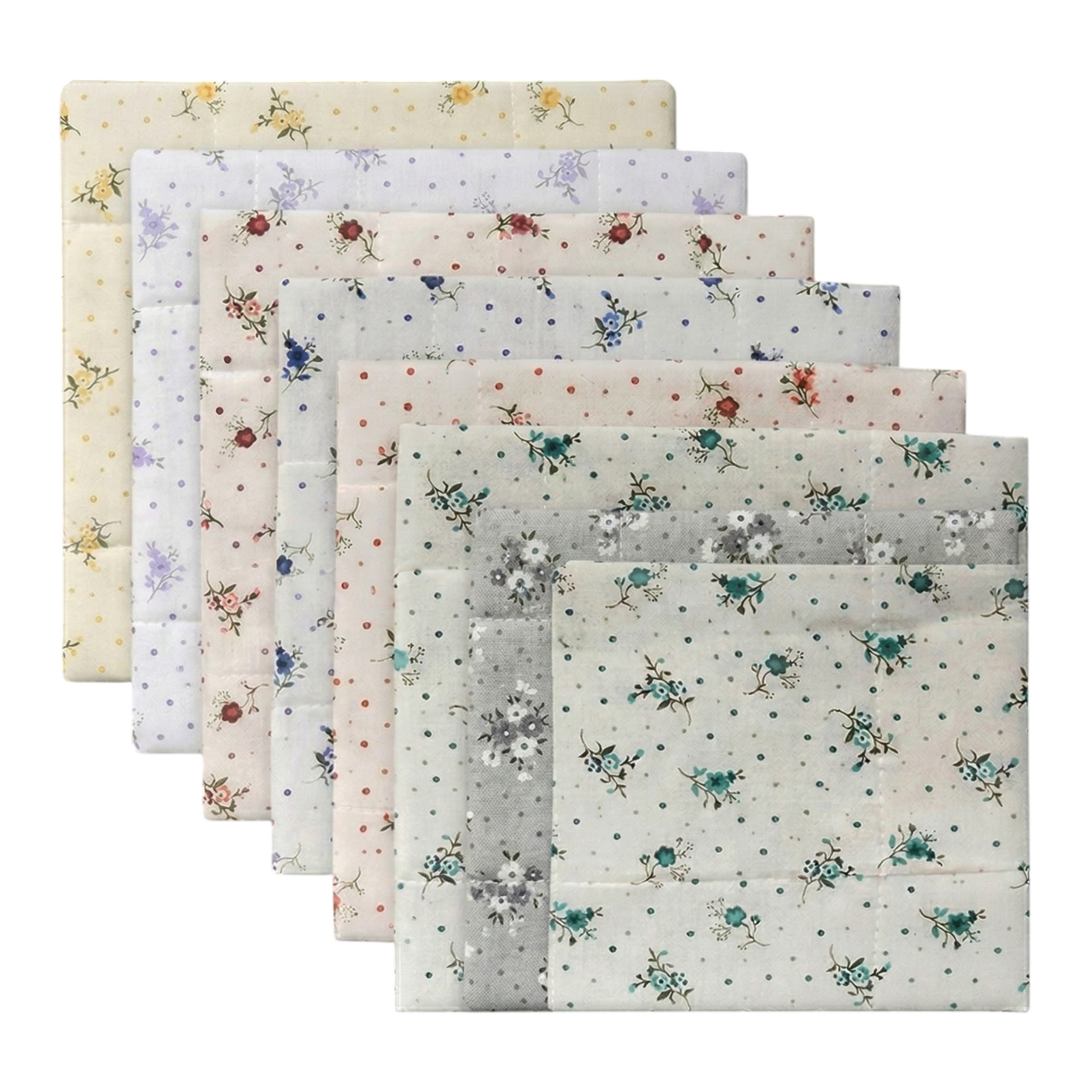 WRAPZY Roti Rumal Cotton Chapati Cover Set of 8 | 100% Cotton Roti Rumaal | Reusable Flatbread Food Cover for Roti, Chapati & Paratha