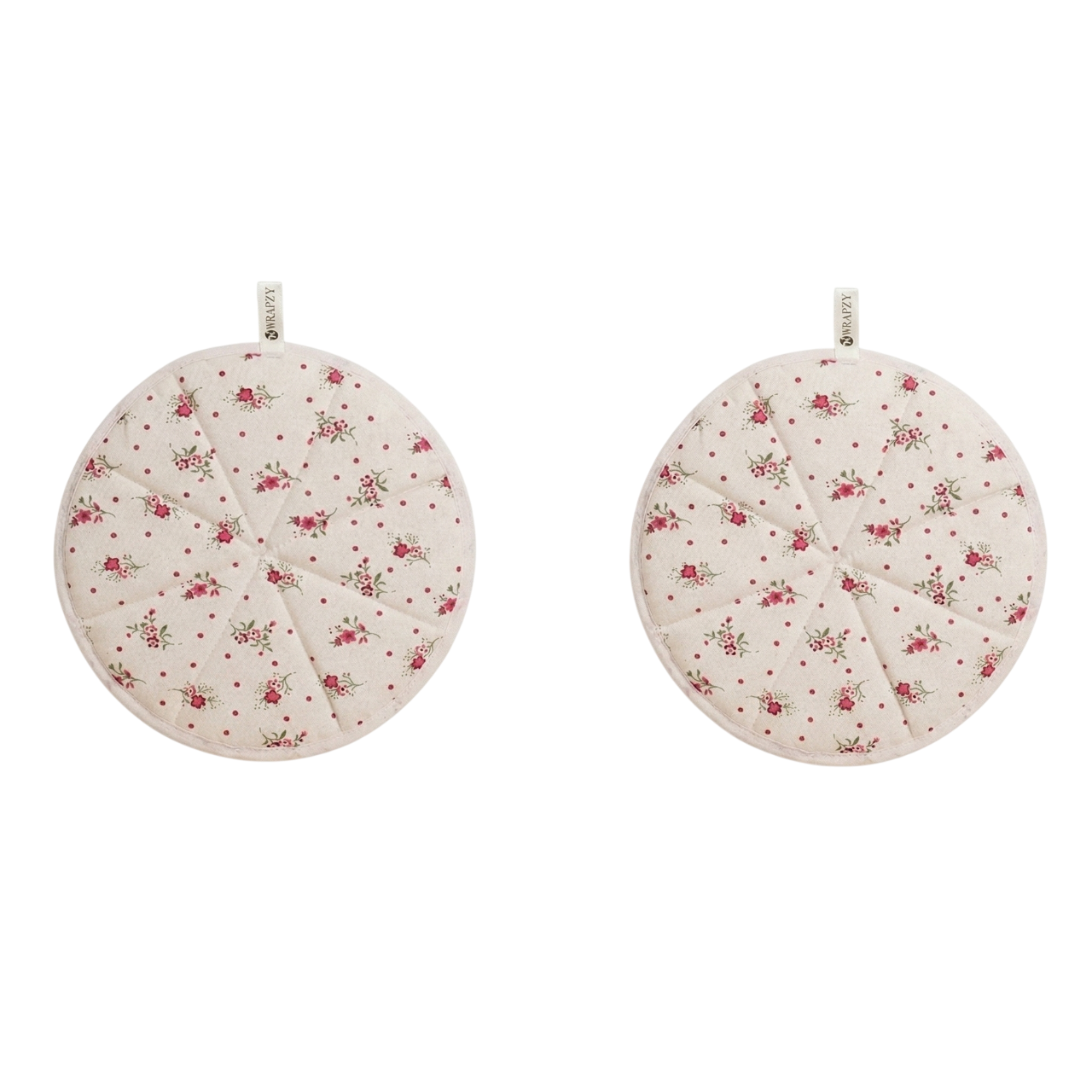 Wrapzy Insulated Roti Cover with Zip ? Premium Chapati Cloth Bag for Hot Fresh Roti | Roti Insulation Bag | Chapati Cover Cloth for Casserole | Roti Pouch for Kitchen (Pack of 2)