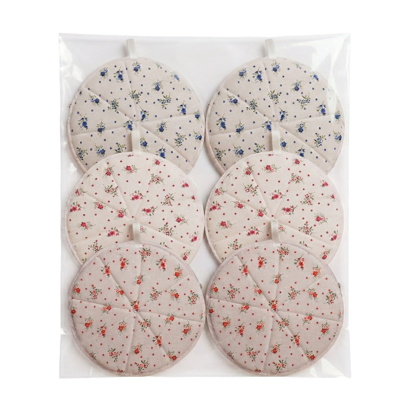 WRAPZY Cotton Roti Cover with Zip | Round Roti Cloth for Keeping Rotis Soft & Fresh | Used for Roti, Paratha, Puri, Naan & Bread | Washable & Reusable | 3 Colour Variants | Pack of 6